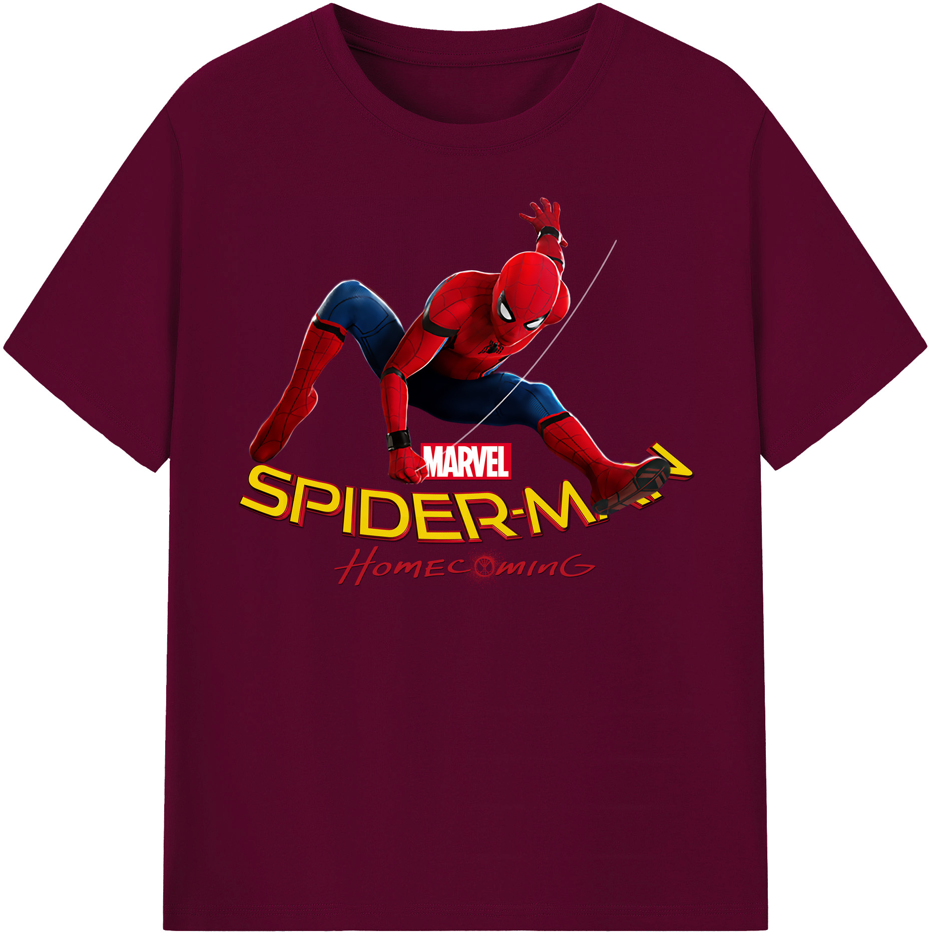 Spider Man スパイダーマン レディースカジュアルプリントTシャツ（綿100％）